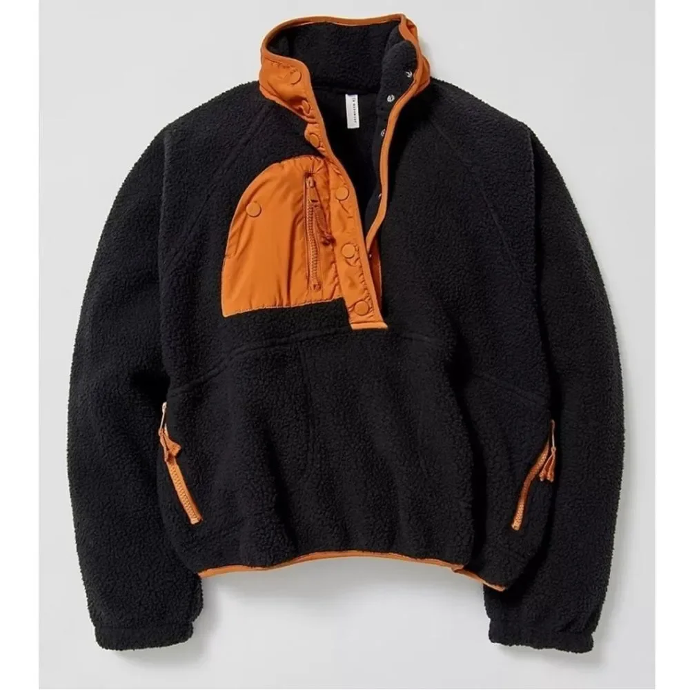 Free People Movement Hit The Slopes Colorblock Fleece Pullover Size XS Comfy